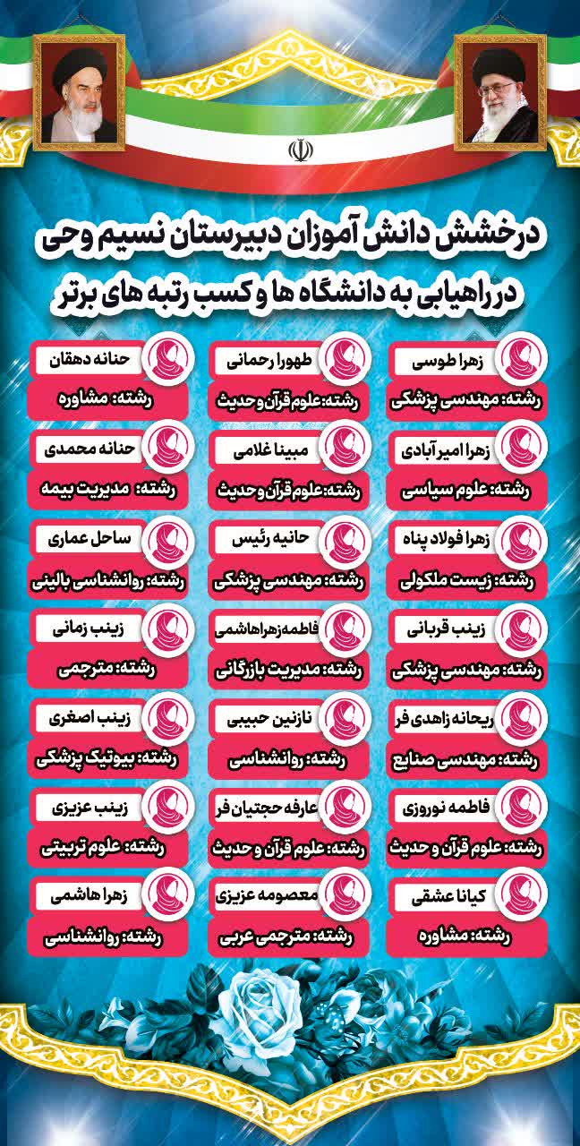 دبیرستان دخترانه نسیم وحی مشهد